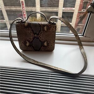 Chic Snake Print Crossbody Bag